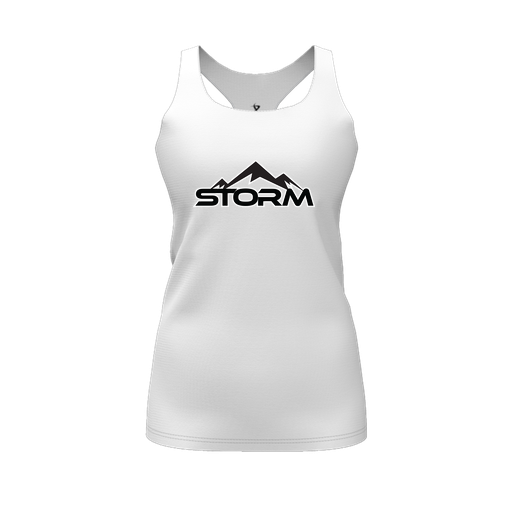 [FT0TRBWH-FYS-LOGO2] Decker Racerback Tank Top (Female Youth S, White, Logo 2)