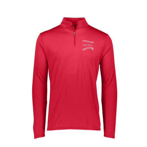 [FTLQFLRD-FAXS-LOGO1] Ladies Flex-Lite 1/4 Zip Shirt (Female Adult XS, Red, Logo 1)