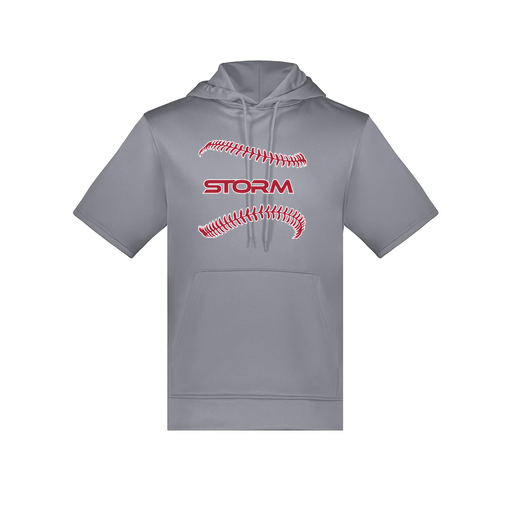 [6871.059.S-LOGO1] Men's Dri Fit Short Sleeve Hoodie (Adult S, Gray, Logo 1)