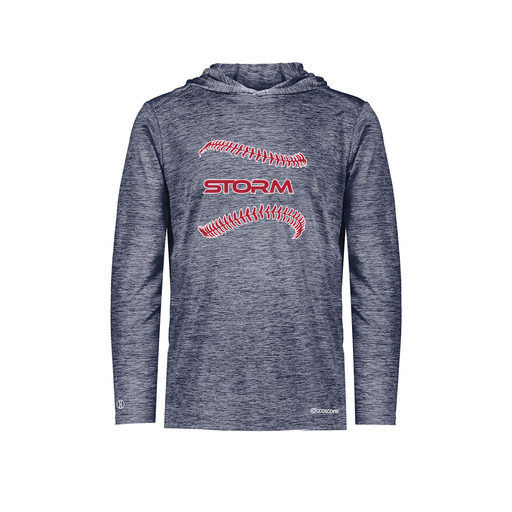 [FOLHCGNV-AS-LOGO1] Decker Men's Charge Hoodie (Adult S, Navy, Logo 1)