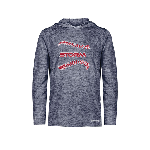 [FOLHCGNV-YS-LOGO1] Decker Youth Charge Hoodie (Youth S, Navy, Logo 1)