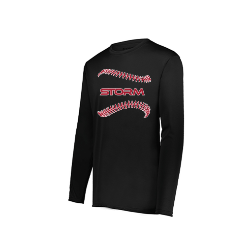 [222822.080.XS-LOGO1] Men's LS Smooth Sport Shirt (Adult XS, Black, Logo 1)