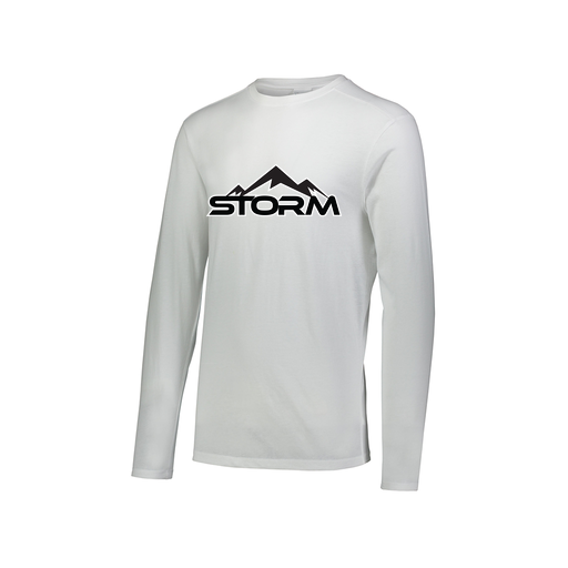 [3075.005.XS-LOGO2] Men's LS Ultra-blend T-Shirt (Adult XS, White, Logo 2)