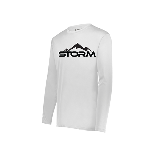 [222823.005.S-LOGO2] Youth LS Smooth Sport Shirt (Youth S, White, Logo 2)