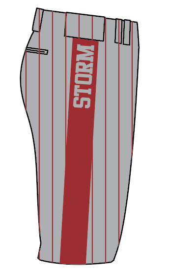 Appalachian Storm Softball -  Grey and Red Pants