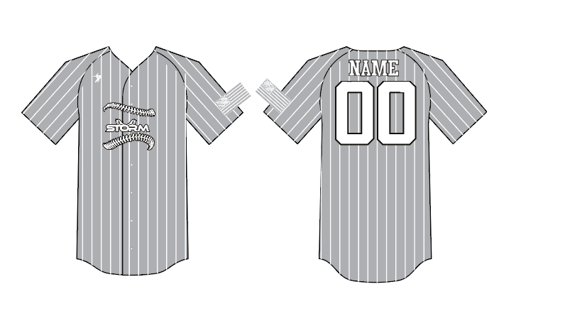 Appalachian Storm Baseball - Grey and White Jersey