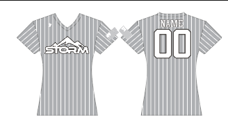 Appalachian Storm Softball - Grey and White Jersey