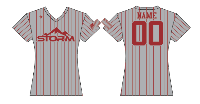 Appalachian Storm Softball - Grey and Red Jersey