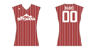 Appalachian Storm Softball - Red and White Sleeveless Jersey