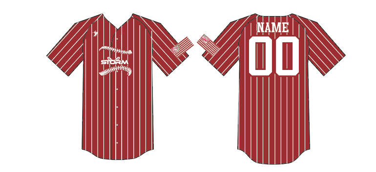 Appalachian Storm Baseball - Red and White Jersey