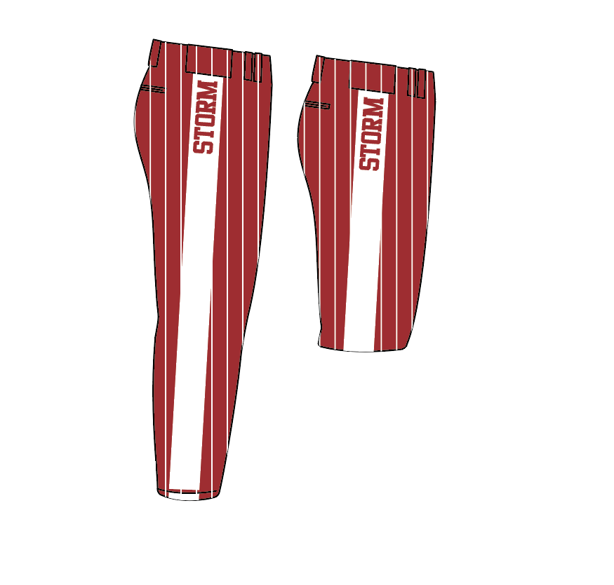 Appalachian Storm Baseball - Red and White Pants