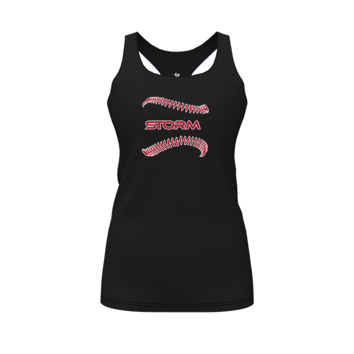 [FT0TRBBK-FYS-LOGO1] Decker Racerback Tank Top (Female Youth S, Black, Logo 1)
