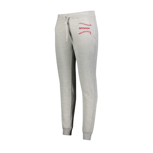 [229748.017.XS-LOGO1] Ladies 60/40 Fleece Jogger (Female Adult XS, Silver, Logo 1)